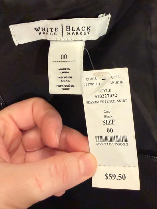 White House Black Market Black Pencil Skirt - Picture 4 of 5